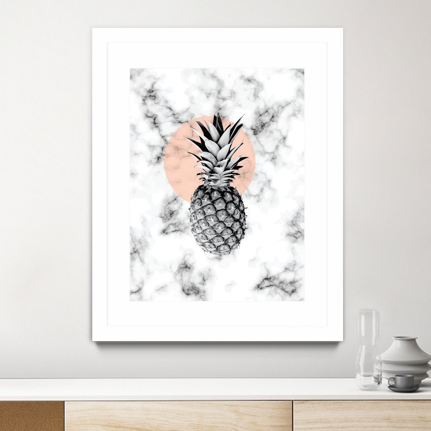 Marble Pineapple 053 by Jelena Obradovic on GIANT ART - white vector illustration