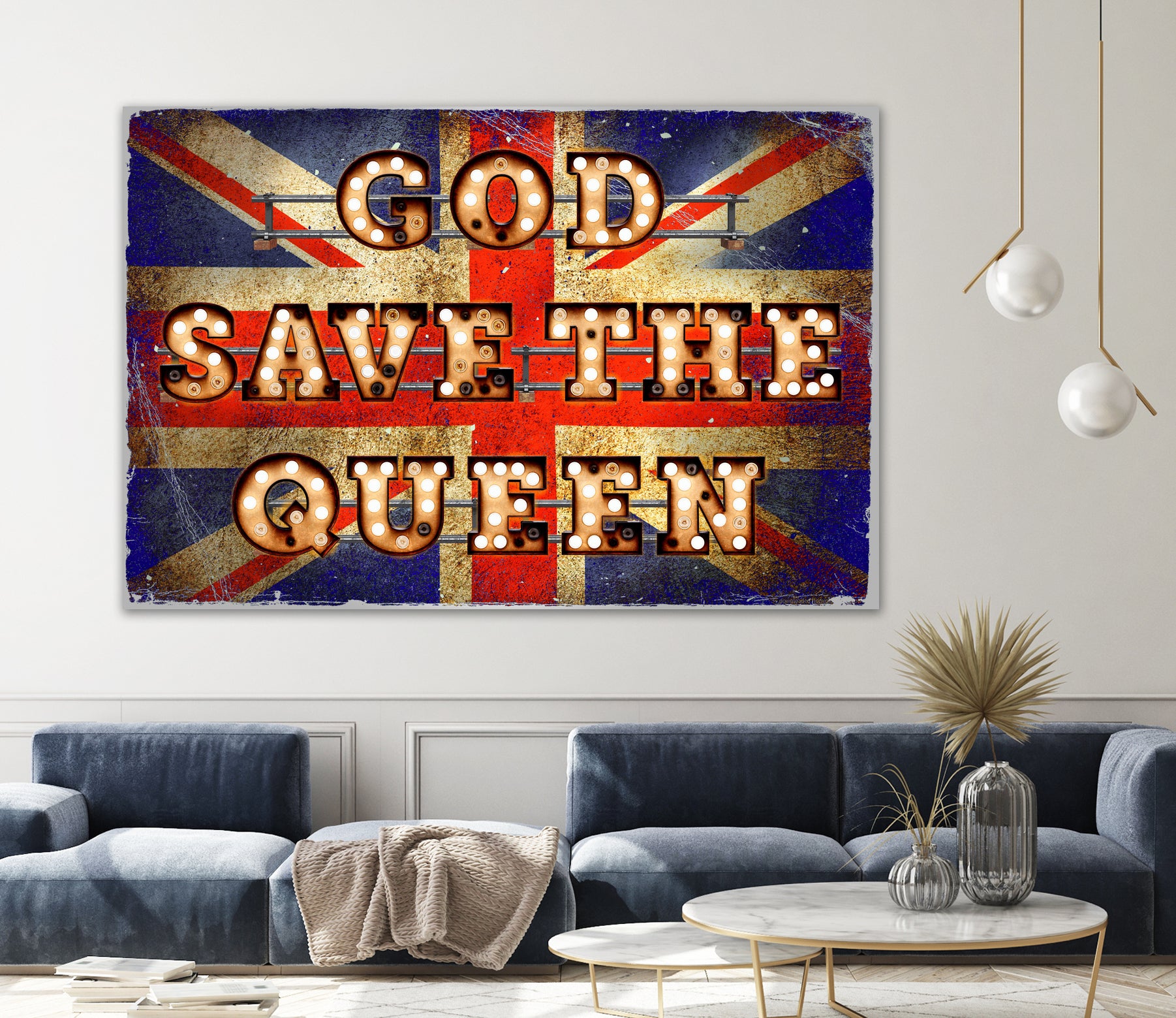 GOD SAVE THE QUEEN by Art Frankenberg on GIANT ART - red typography