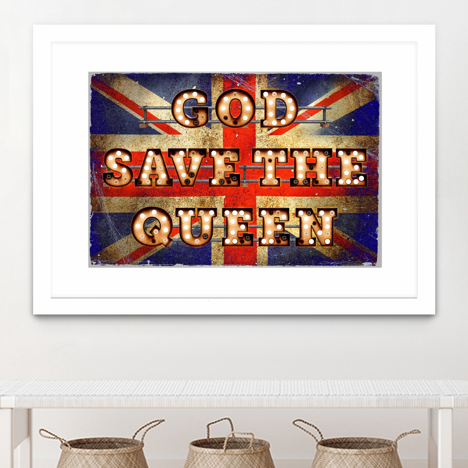 GOD SAVE THE QUEEN by Art Frankenberg on GIANT ART - red typography