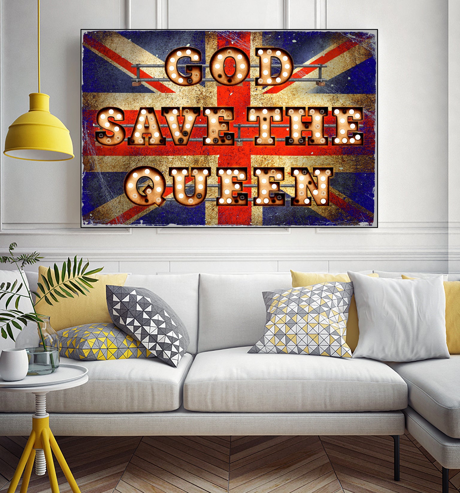 GOD SAVE THE QUEEN by Art Frankenberg on GIANT ART - red typography