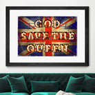 GOD SAVE THE QUEEN by Art Frankenberg on GIANT ART - red typography