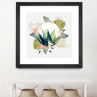 Abstract geometrical and botanical shapes I by mmarta bc on GIANT ART - green digital painting