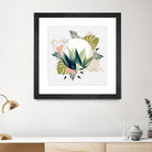 Abstract geometrical and botanical shapes I by mmarta bc on GIANT ART - green digital painting