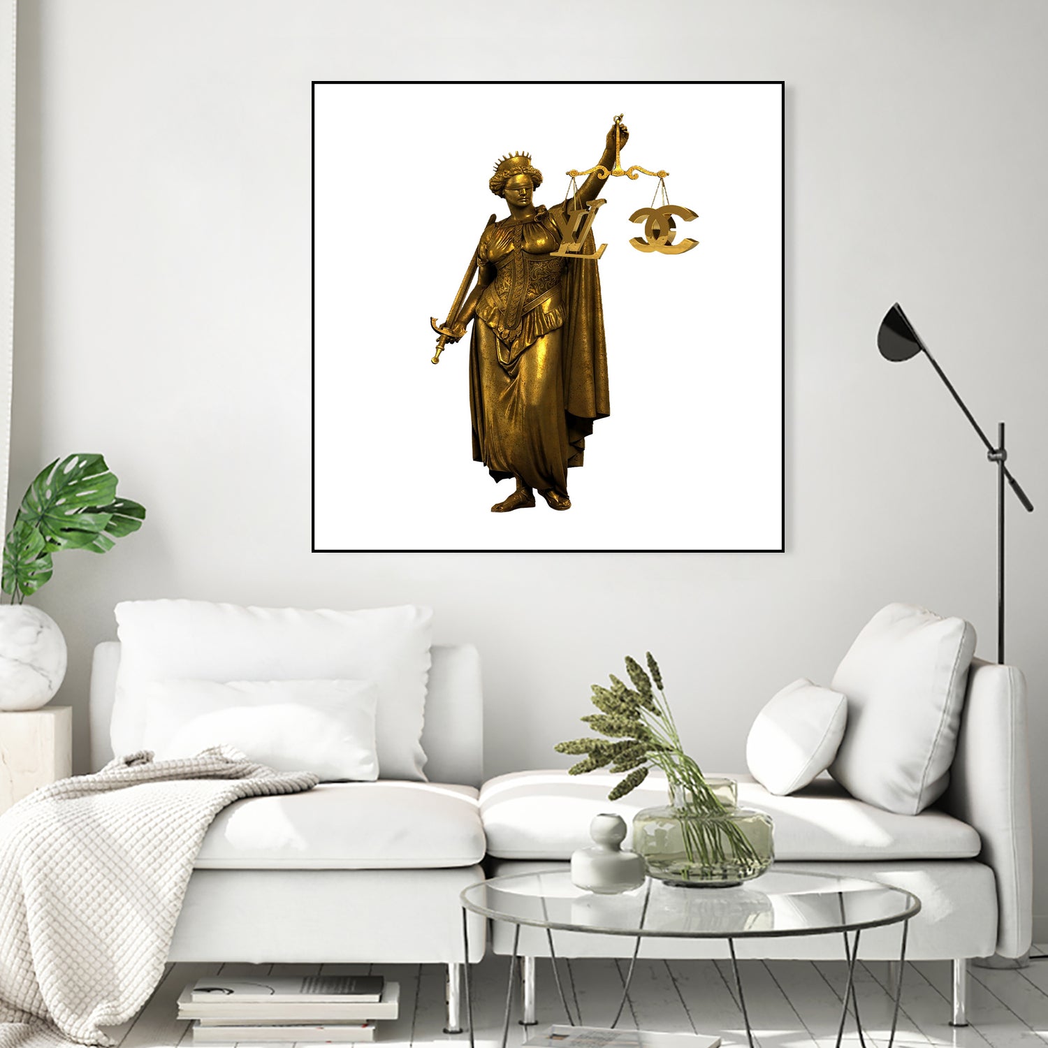 CHANEL OR LOUIS VUITON / LADY OF JUSTICE by Michael Benisty on GIANT ART - white photo illustration