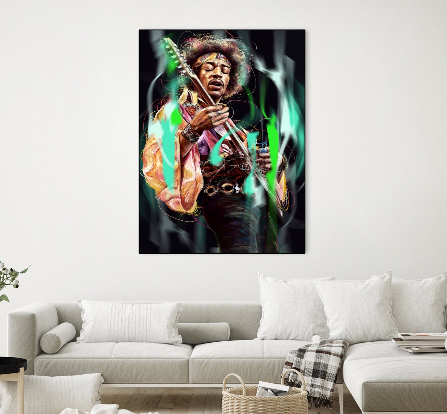 Jimi Hendrix by Dmitry Belov on GIANT ART - black digital painting