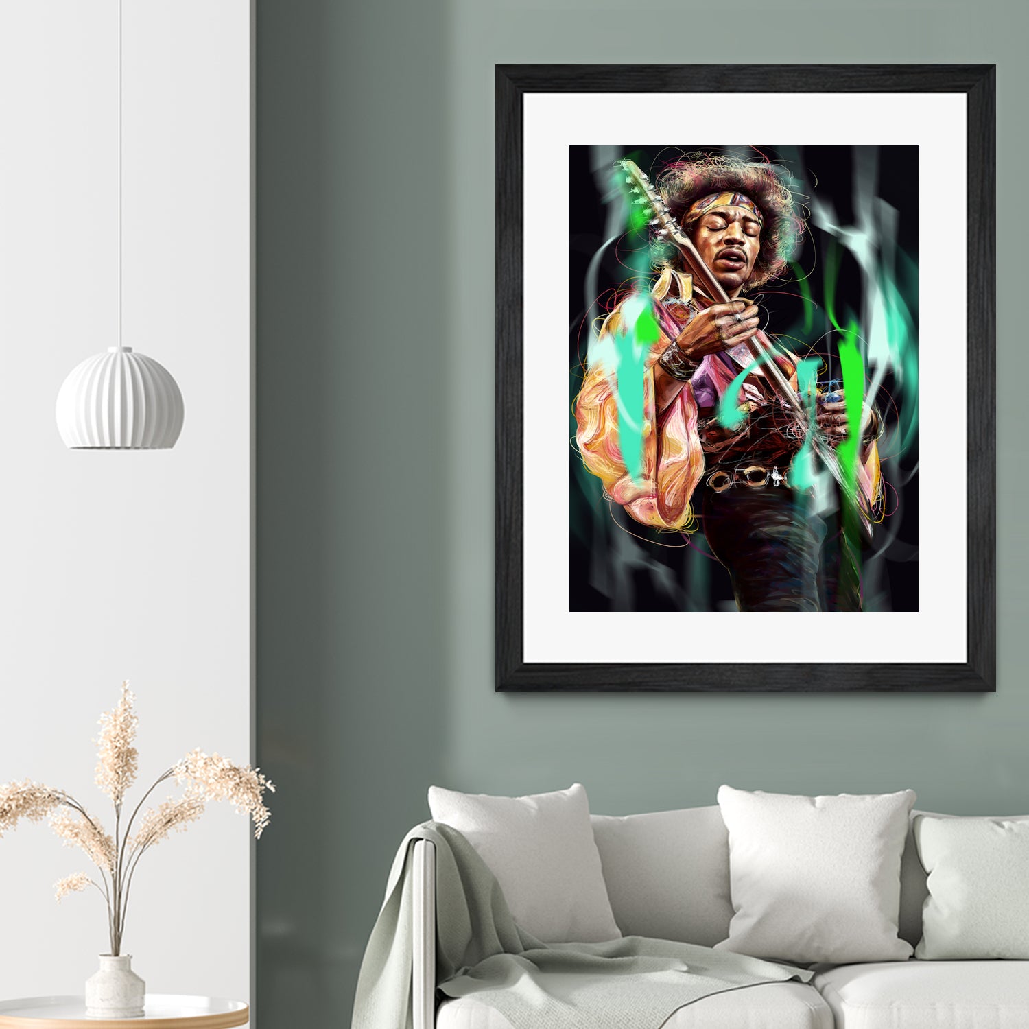 Jimi Hendrix by Dmitry Belov on GIANT ART - black digital painting