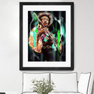 Jimi Hendrix by Dmitry Belov on GIANT ART - black digital painting