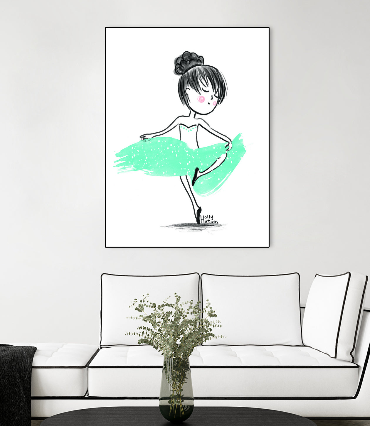 WinterBallerina by Holly Hatam on GIANT ART - blue digital drawing