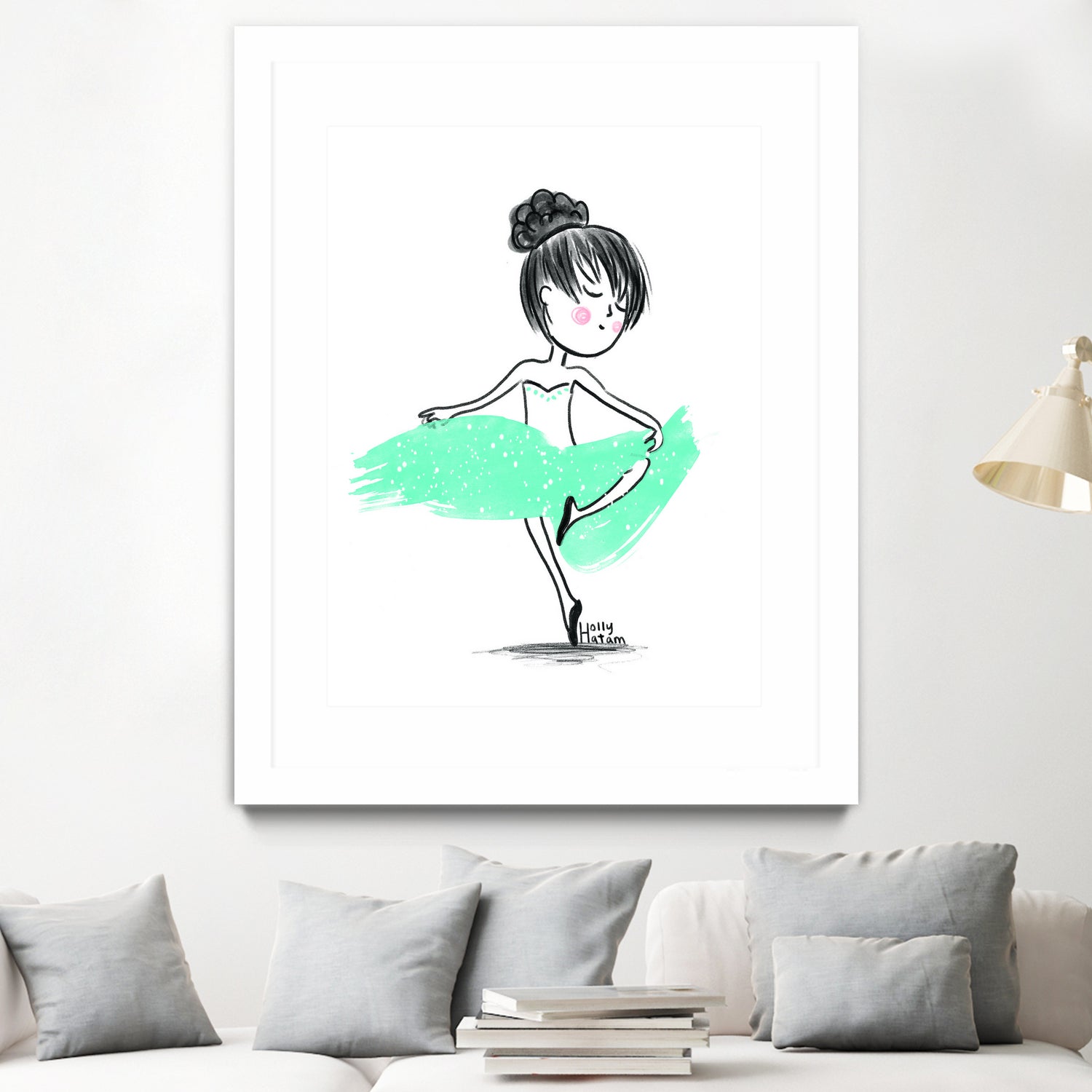 WinterBallerina by Holly Hatam on GIANT ART - blue digital drawing