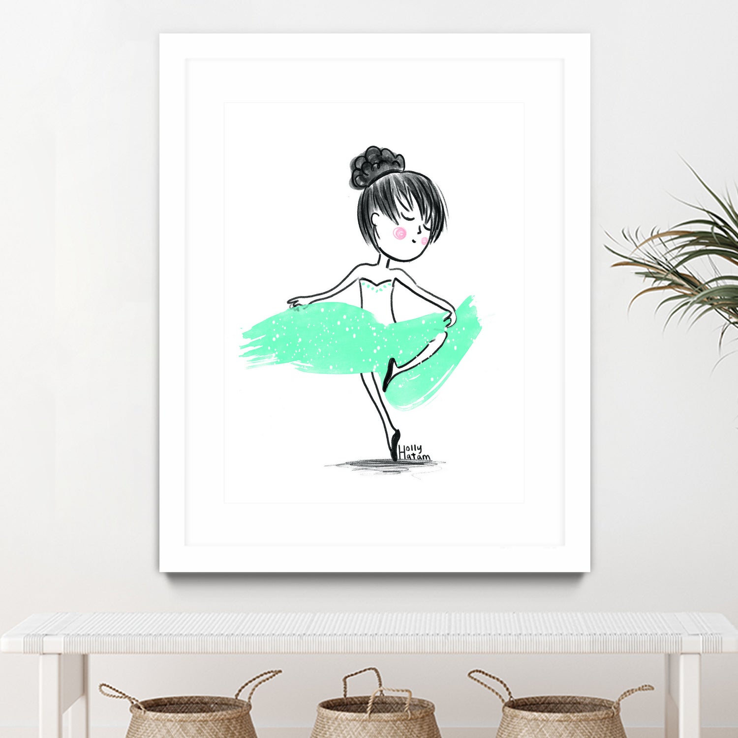 WinterBallerina by Holly Hatam on GIANT ART - blue digital drawing