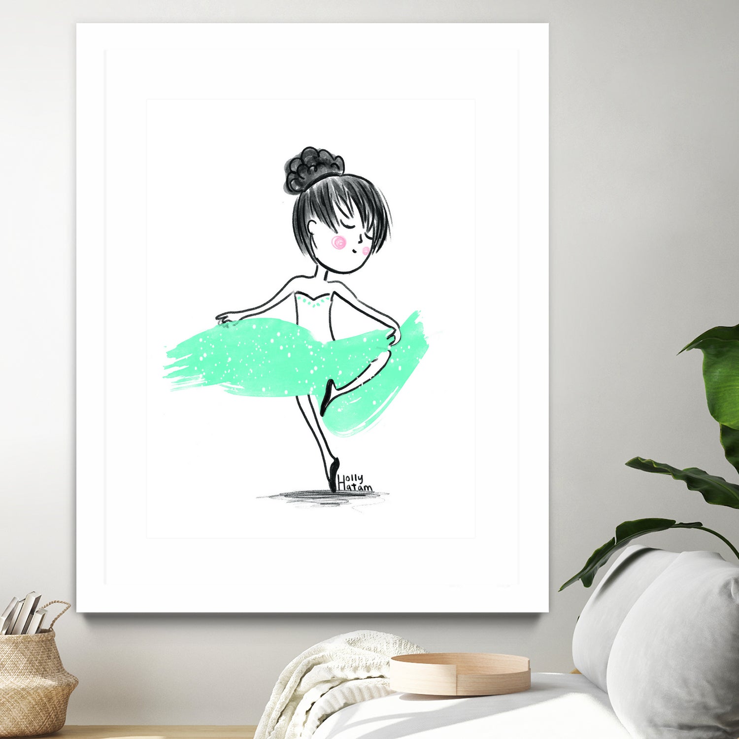 WinterBallerina by Holly Hatam on GIANT ART - blue digital drawing