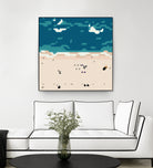 Miami beach by antony squizzato on GIANT ART - blue digital painting