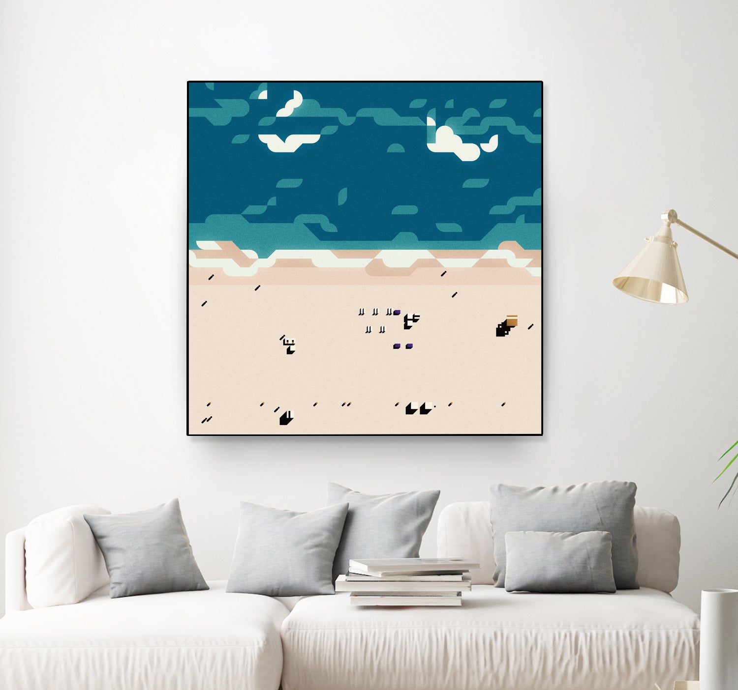 Miami beach by antony squizzato on GIANT ART - blue digital painting