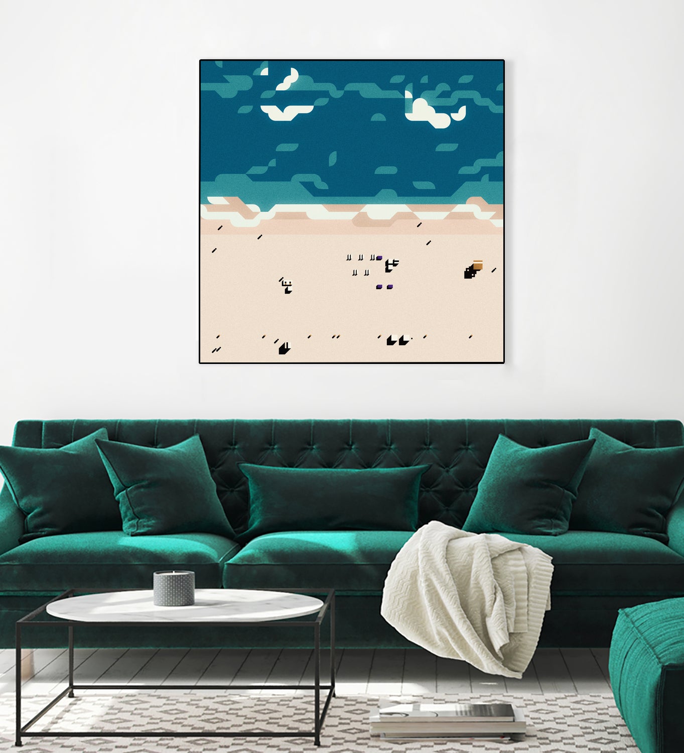 Miami beach by antony squizzato on GIANT ART - blue digital painting