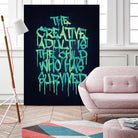 The Creative Adult is the Child Who Has Survived / Typo by Philipp Rietz on GIANT ART - green vector illustration