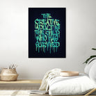 The Creative Adult is the Child Who Has Survived / Typo by Philipp Rietz on GIANT ART - green vector illustration