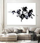 Black horses by Robert Farkas on GIANT ART - black digital drawing