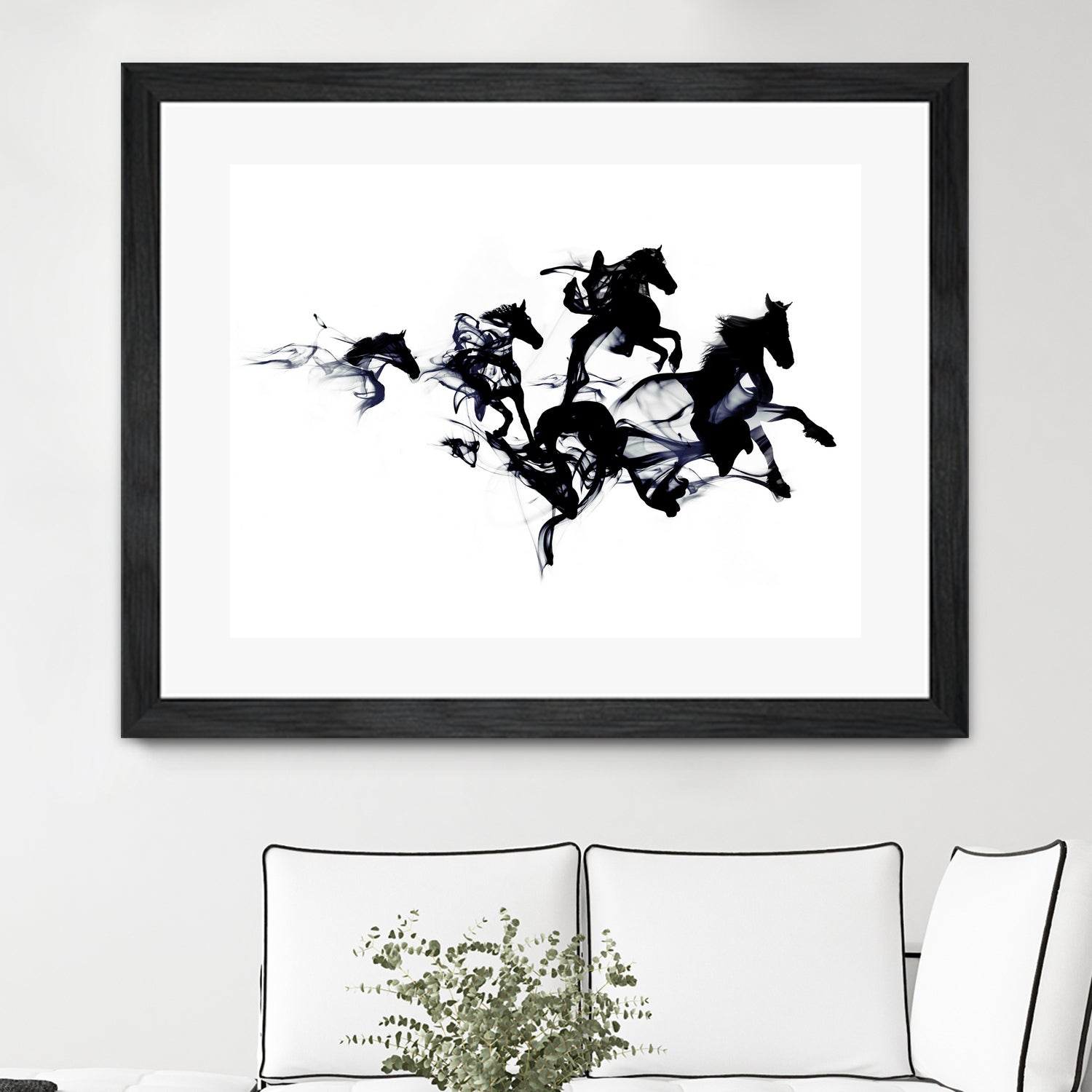 Black horses by Robert Farkas on GIANT ART - black digital drawing