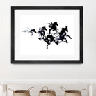 Black horses by Robert Farkas on GIANT ART - black digital drawing