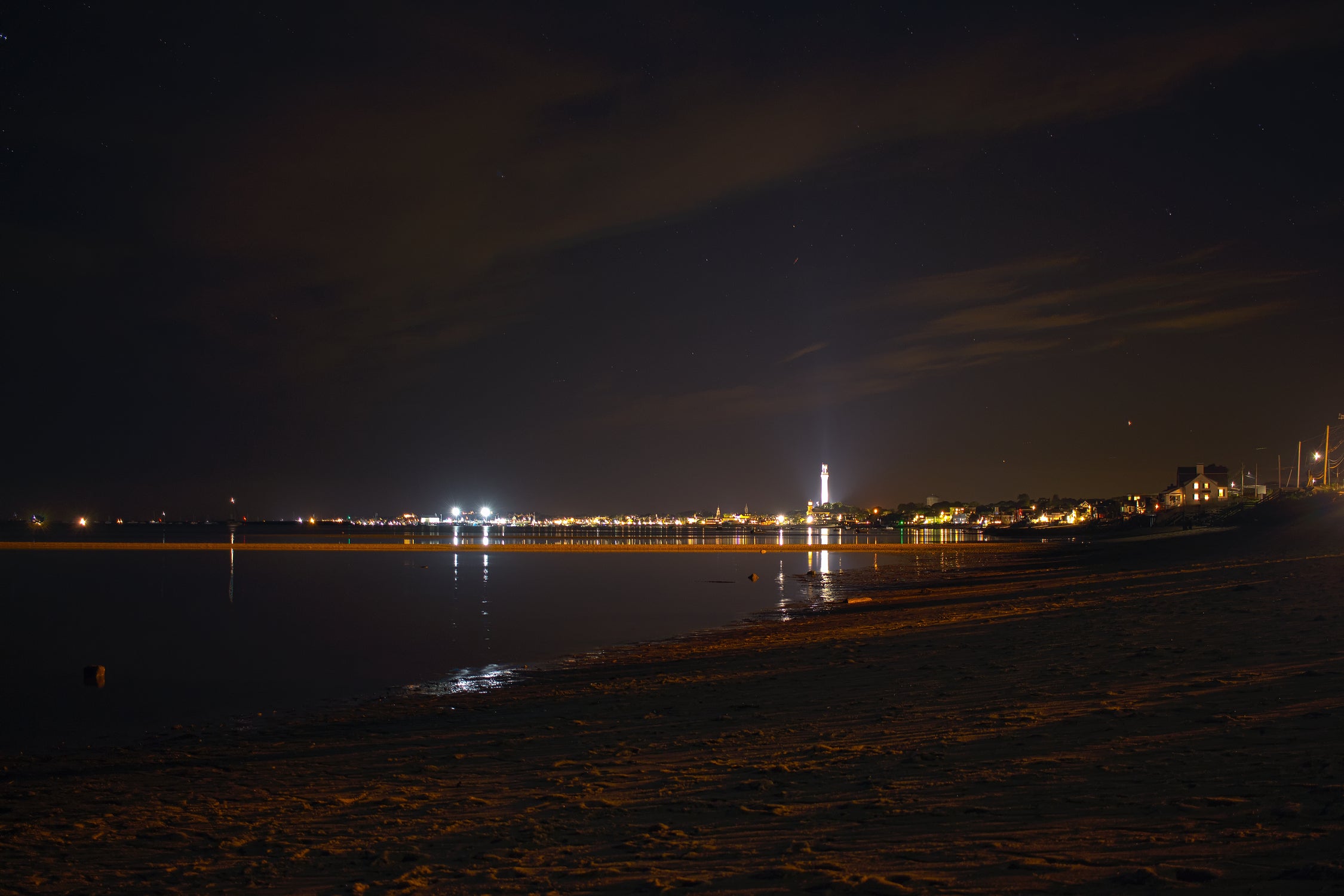 Provincetown at night by William Cunning on GIANT ART - black processing/programming