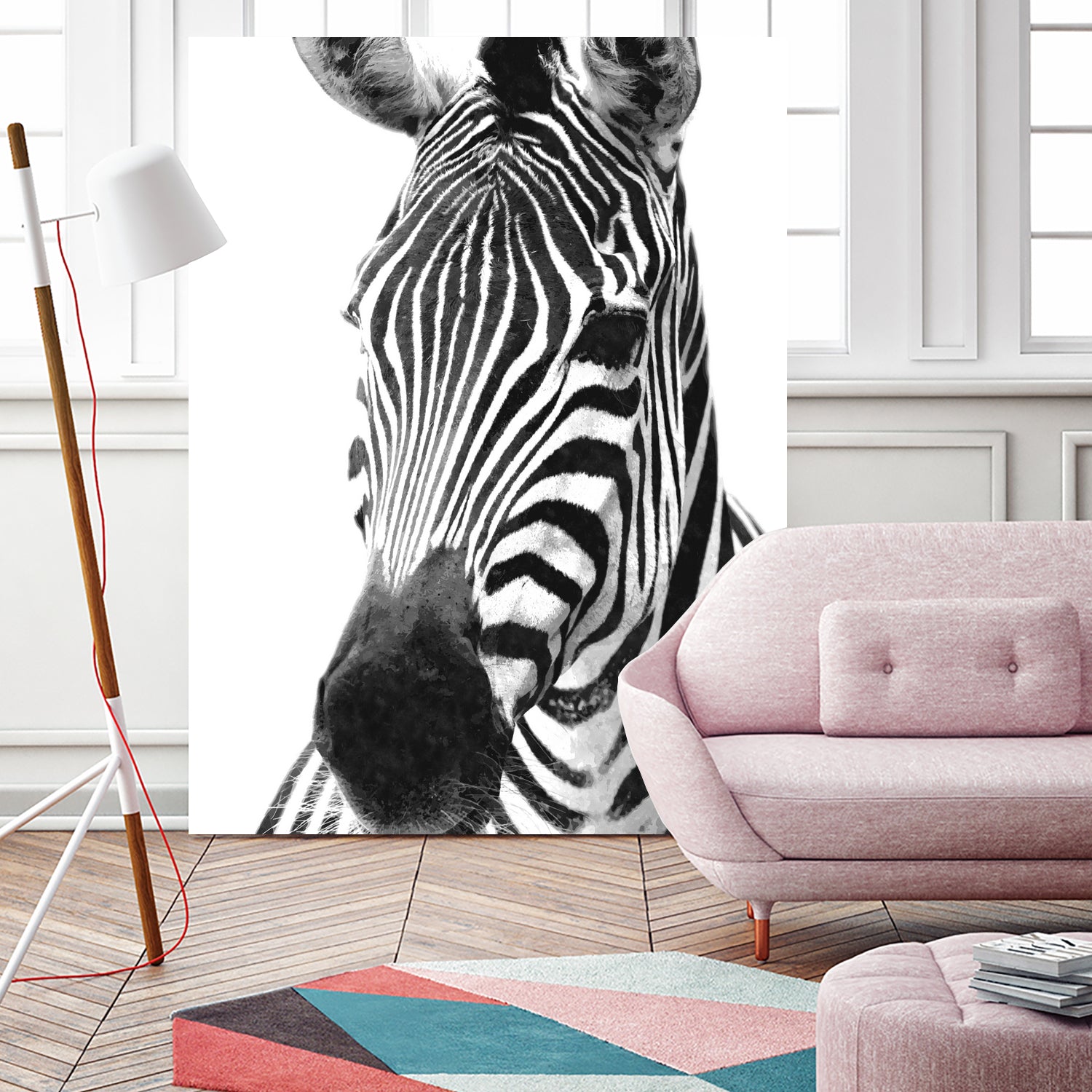 Black and White Zebra by Alessandra Minervini on GIANT ART - black digital painting