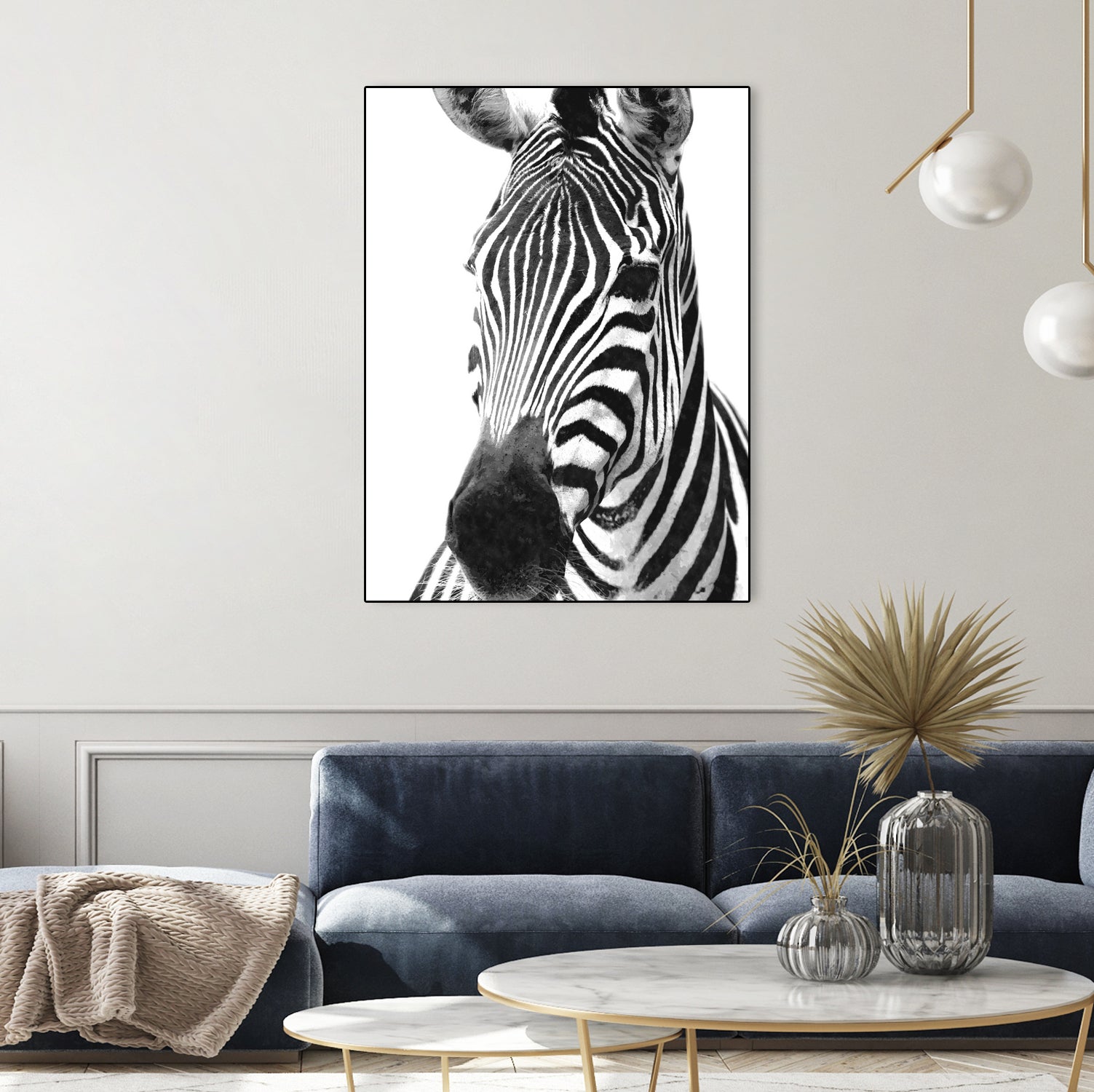 Black and White Zebra by Alessandra Minervini on GIANT ART - black digital painting