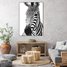 Black and White Zebra by Alessandra Minervini on GIANT ART - black digital painting