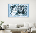 Blue Baby Cats by Gitta Gläser on GIANT ART - blue digital drawing