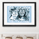 Blue Baby Cats by Gitta Gläser on GIANT ART - blue digital drawing