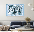 Blue Baby Cats by Gitta Gläser on GIANT ART - blue digital drawing