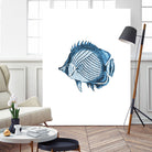 Blue Fish Illustration by Alessandra Minervini on GIANT ART - blue digital painting