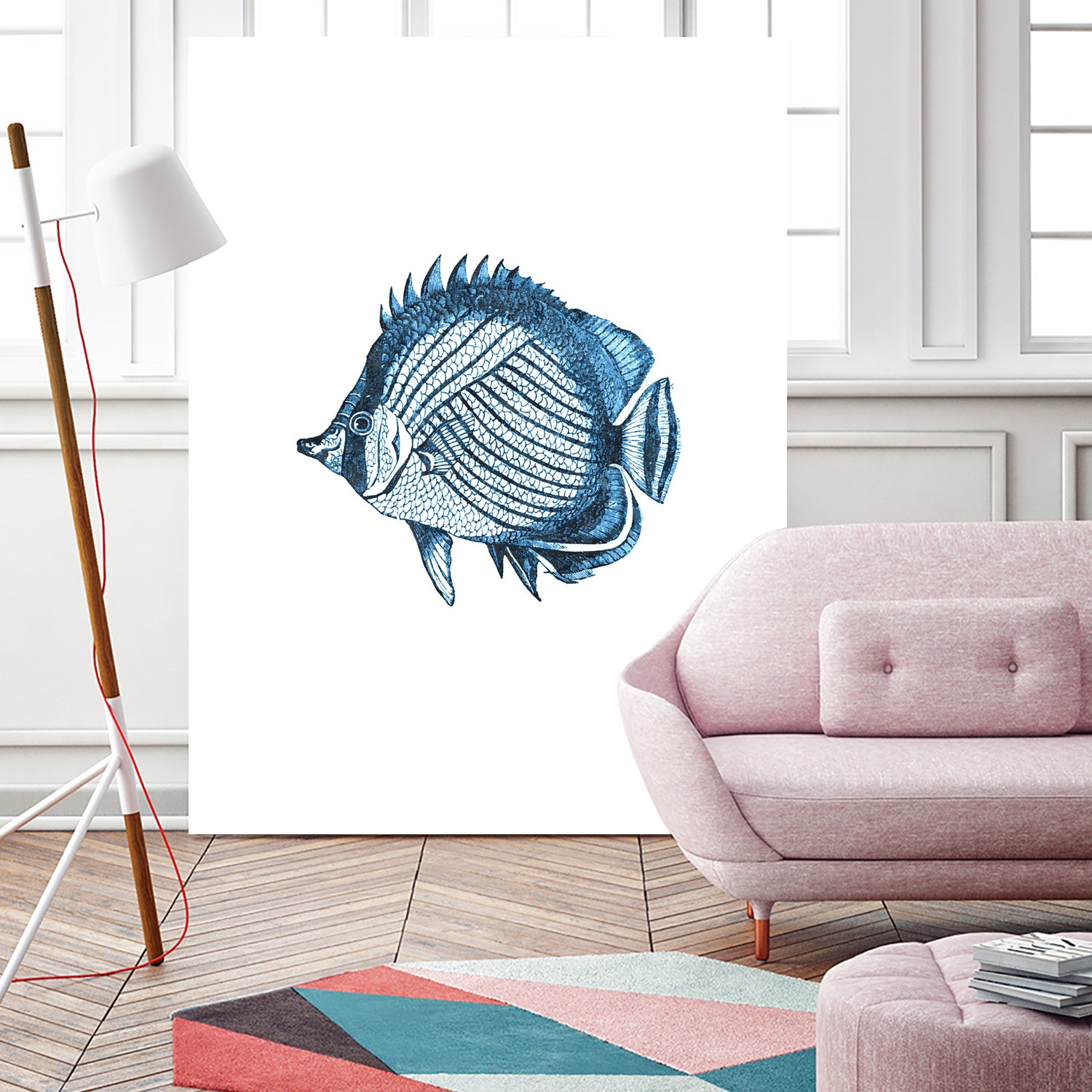 Blue Fish Illustration by Alessandra Minervini on GIANT ART - blue digital painting