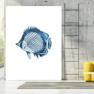 Blue Fish Illustration by Alessandra Minervini on GIANT ART - blue digital painting