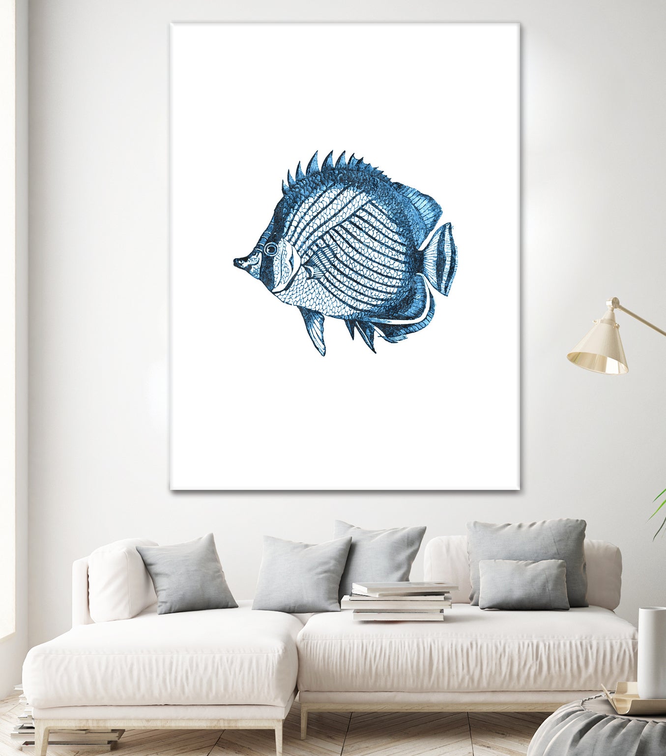 Blue Fish Illustration by Alessandra Minervini on GIANT ART - blue digital painting