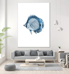 Blue Fish Illustration by Alessandra Minervini on GIANT ART - blue digital painting