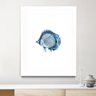 Blue Fish Illustration by Alessandra Minervini on GIANT ART - blue digital painting