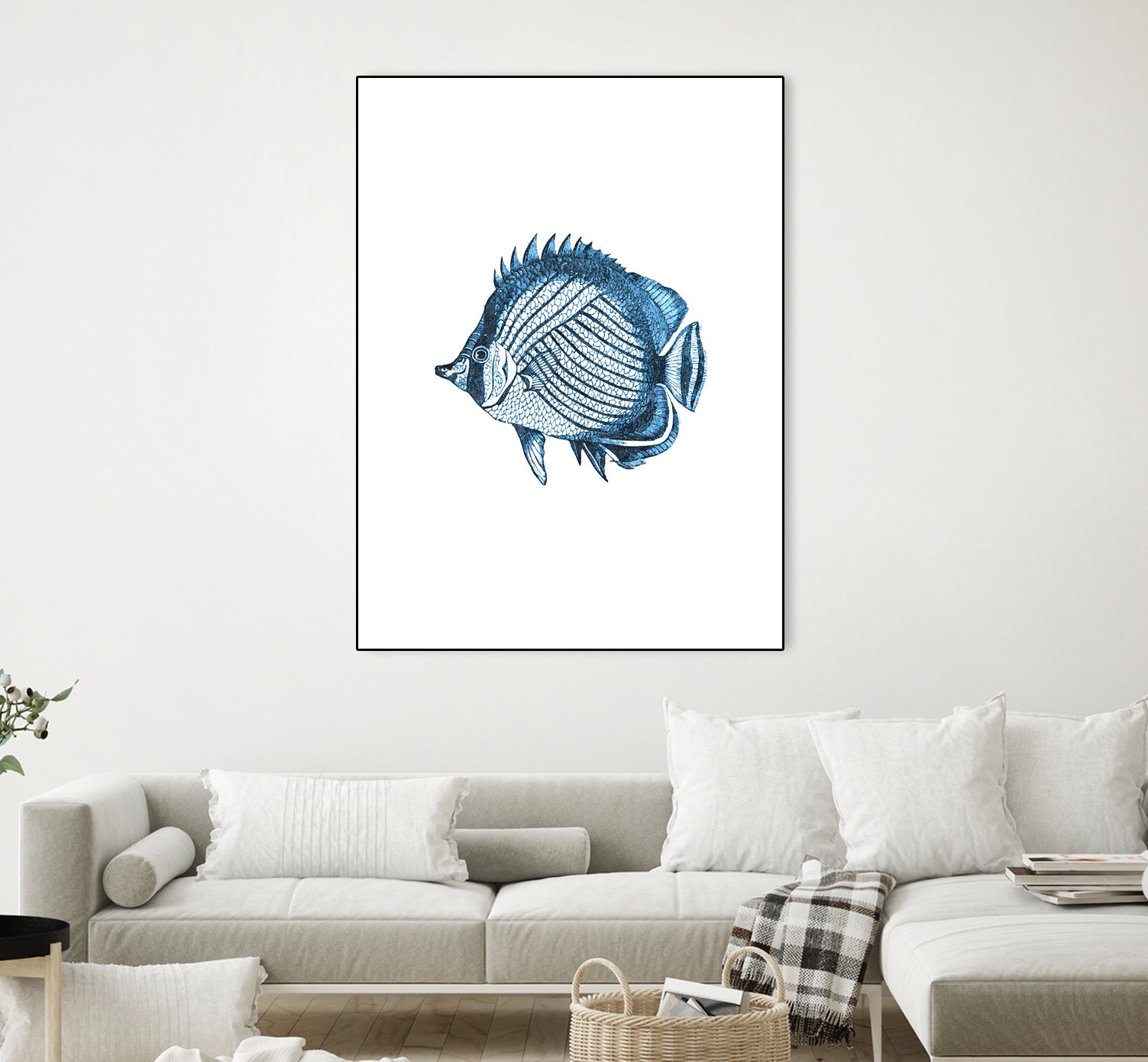 Blue Fish Illustration by Alessandra Minervini on GIANT ART - blue digital painting