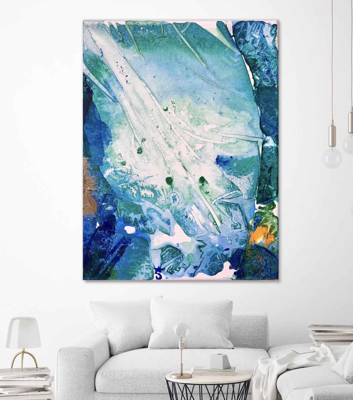 Ocean White by Alicia Jones on GIANT ART - white digital painting