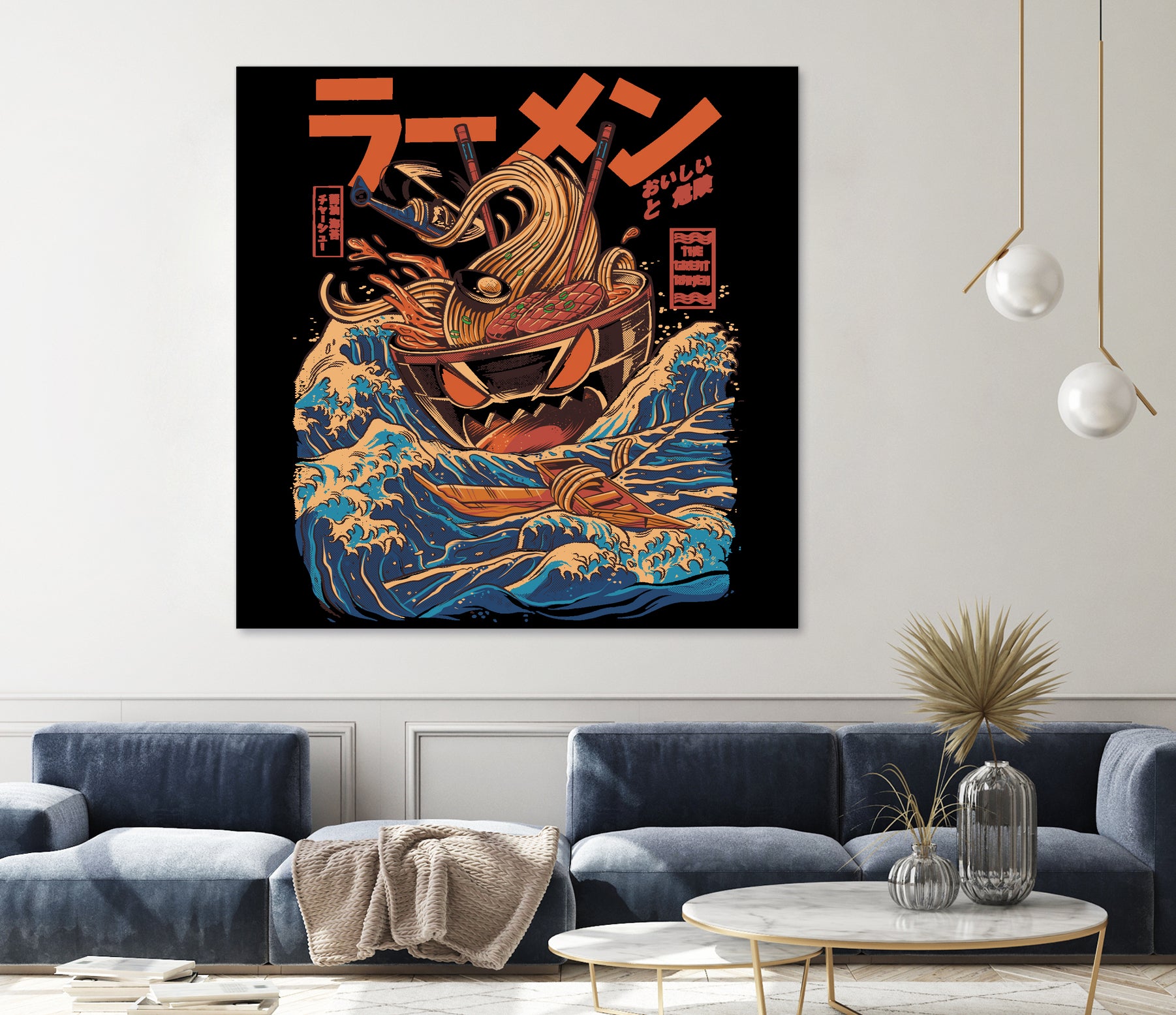 Great Ramen off Kanagawa by Ilustrata design on GIANT ART - white digital drawing