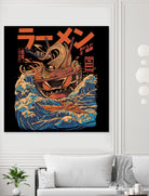 Great Ramen off Kanagawa by Ilustrata design on GIANT ART - white digital drawing