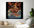 Great Ramen off Kanagawa by Ilustrata design on GIANT ART - white digital drawing