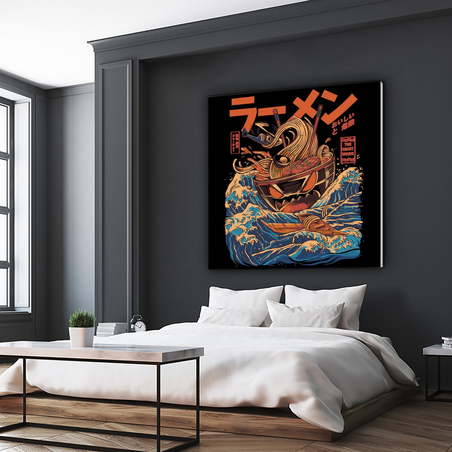 Great Ramen off Kanagawa by Ilustrata design on GIANT ART - white digital drawing