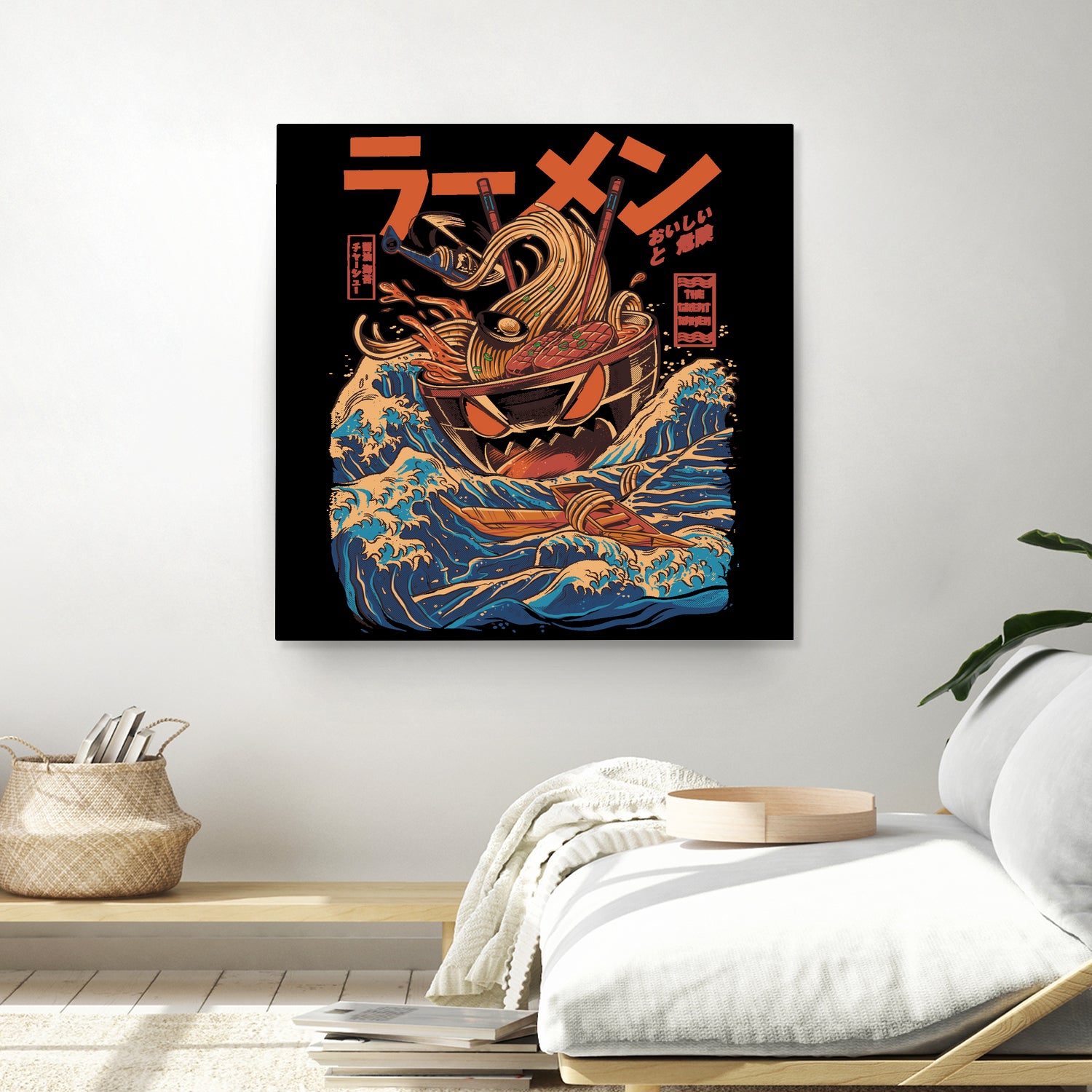 Great Ramen off Kanagawa by Ilustrata design on GIANT ART - white digital drawing