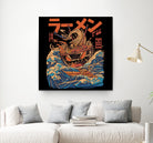 Great Ramen off Kanagawa by Ilustrata design on GIANT ART - white digital drawing