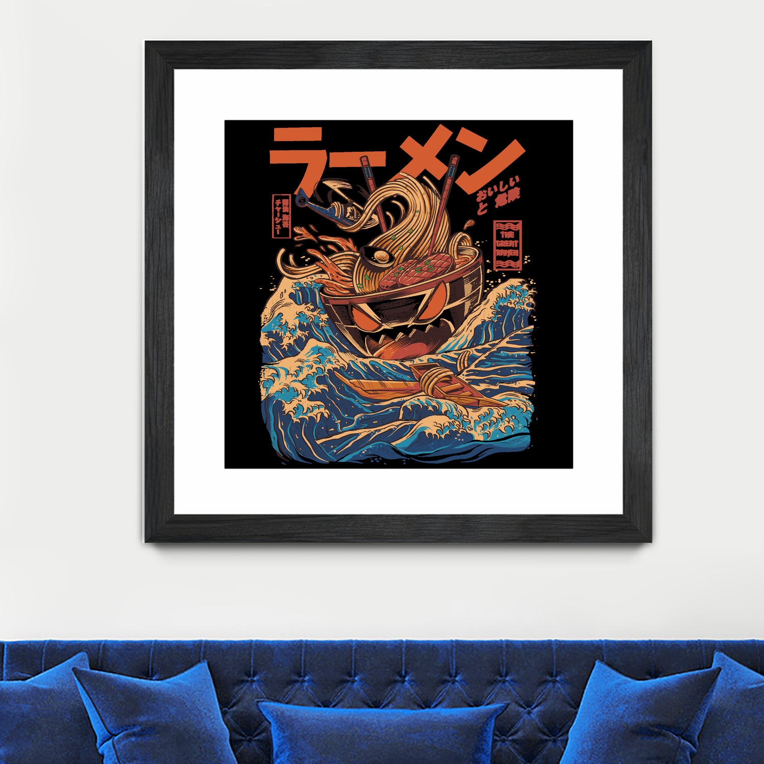 Great Ramen off Kanagawa by Ilustrata design on GIANT ART - white digital drawing