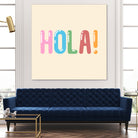 Hola! by Francisco Moreno on GIANT ART - yellow typography