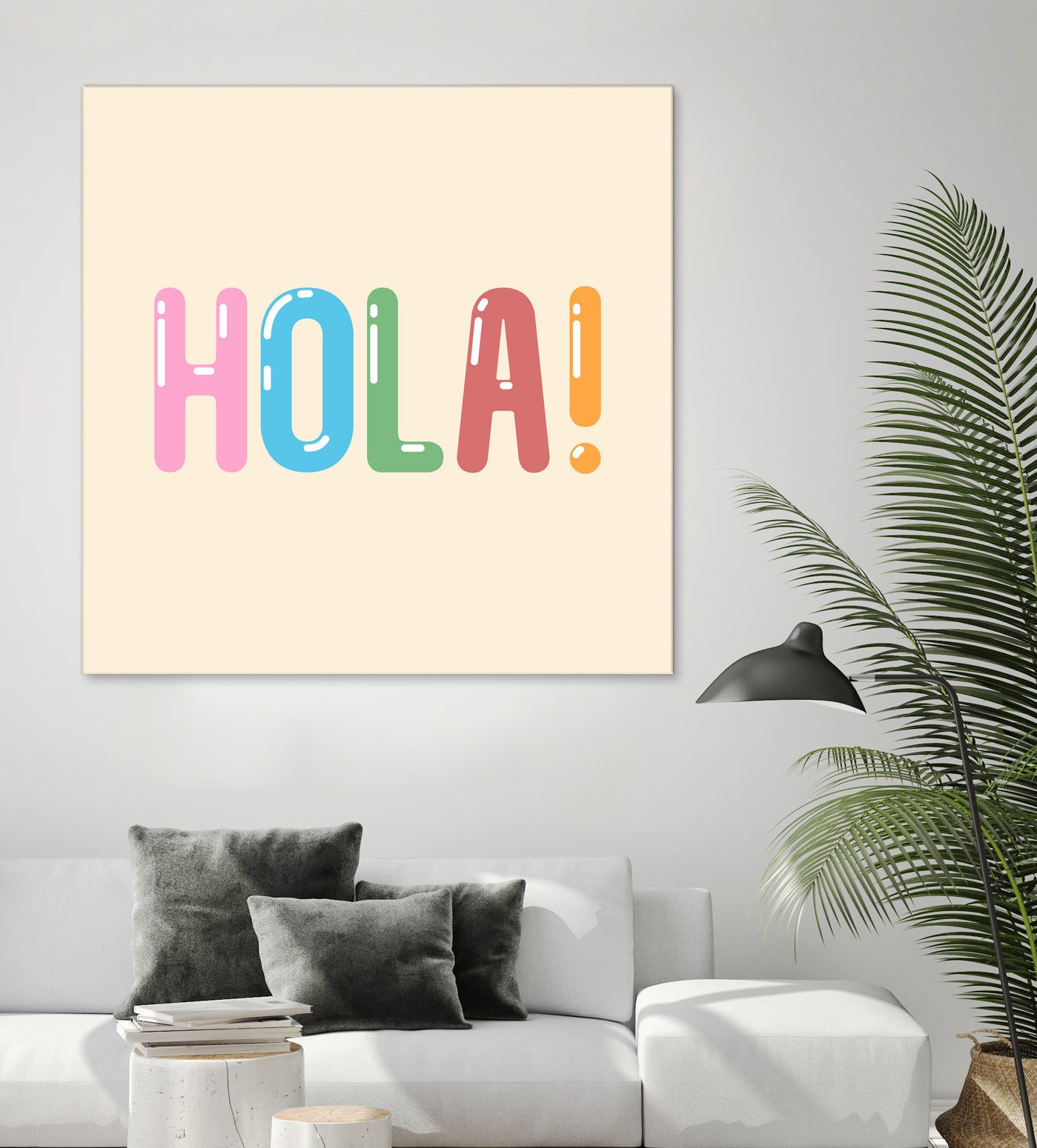 Hola! by Francisco Moreno on GIANT ART - yellow typography