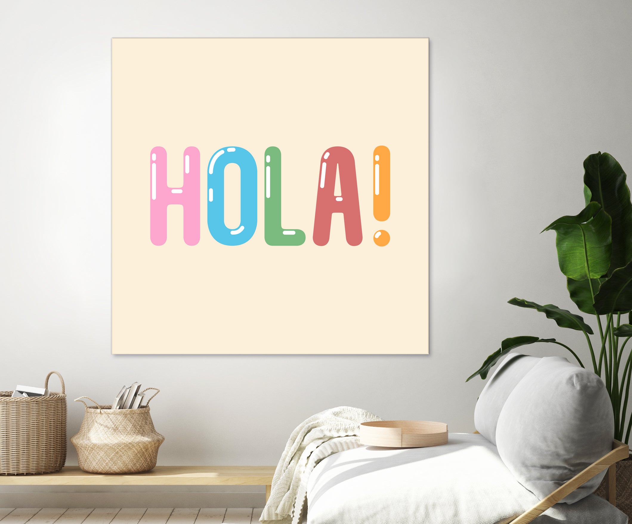 Hola! by Francisco Moreno on GIANT ART - yellow typography