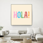 Hola! by Francisco Moreno on GIANT ART - yellow typography