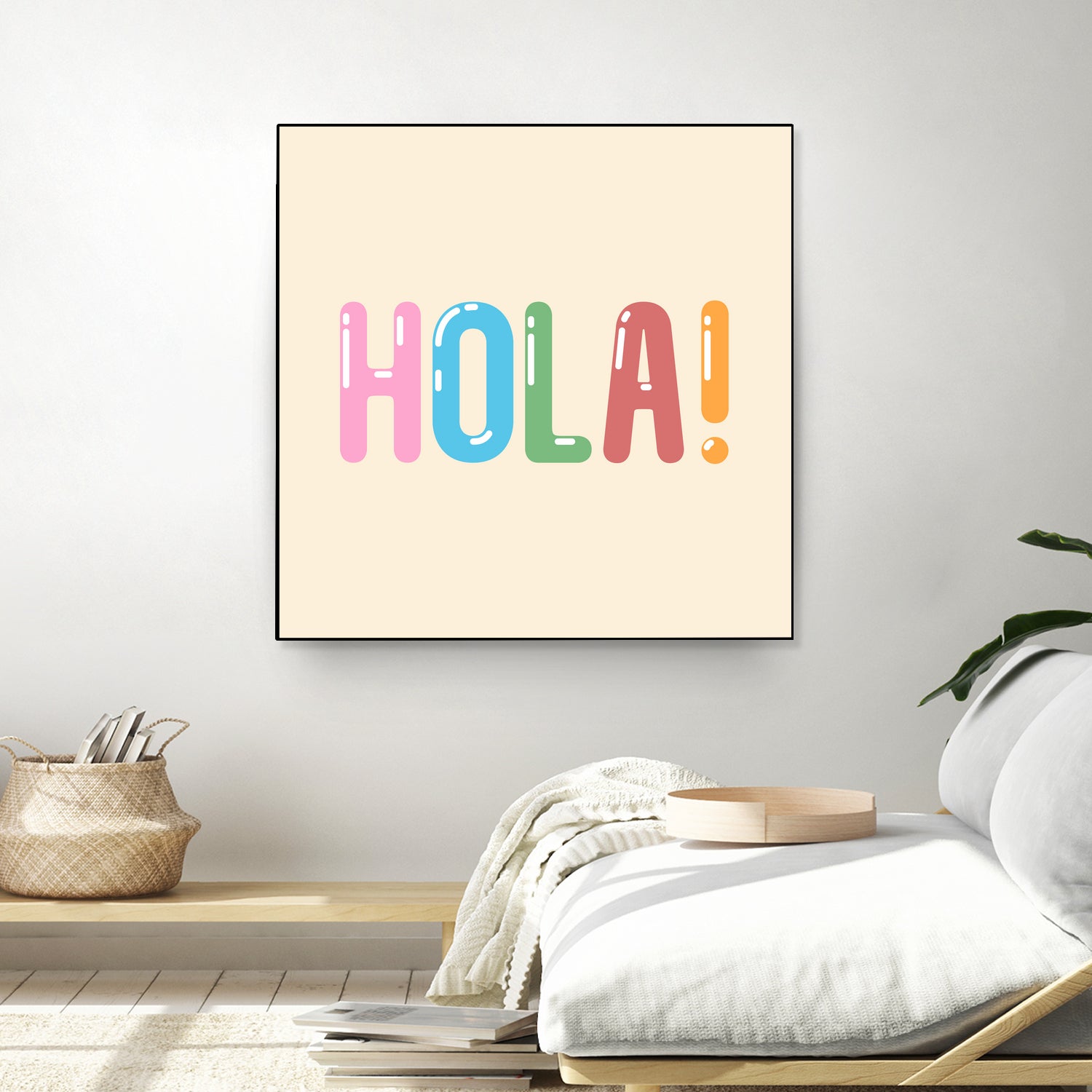 Hola! by Francisco Moreno on GIANT ART - yellow typography